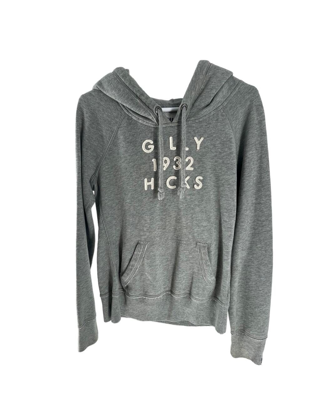 Gilly Hicks Gray Embroidered Pullover Hoodie Sweatshirt Women's Size Medium